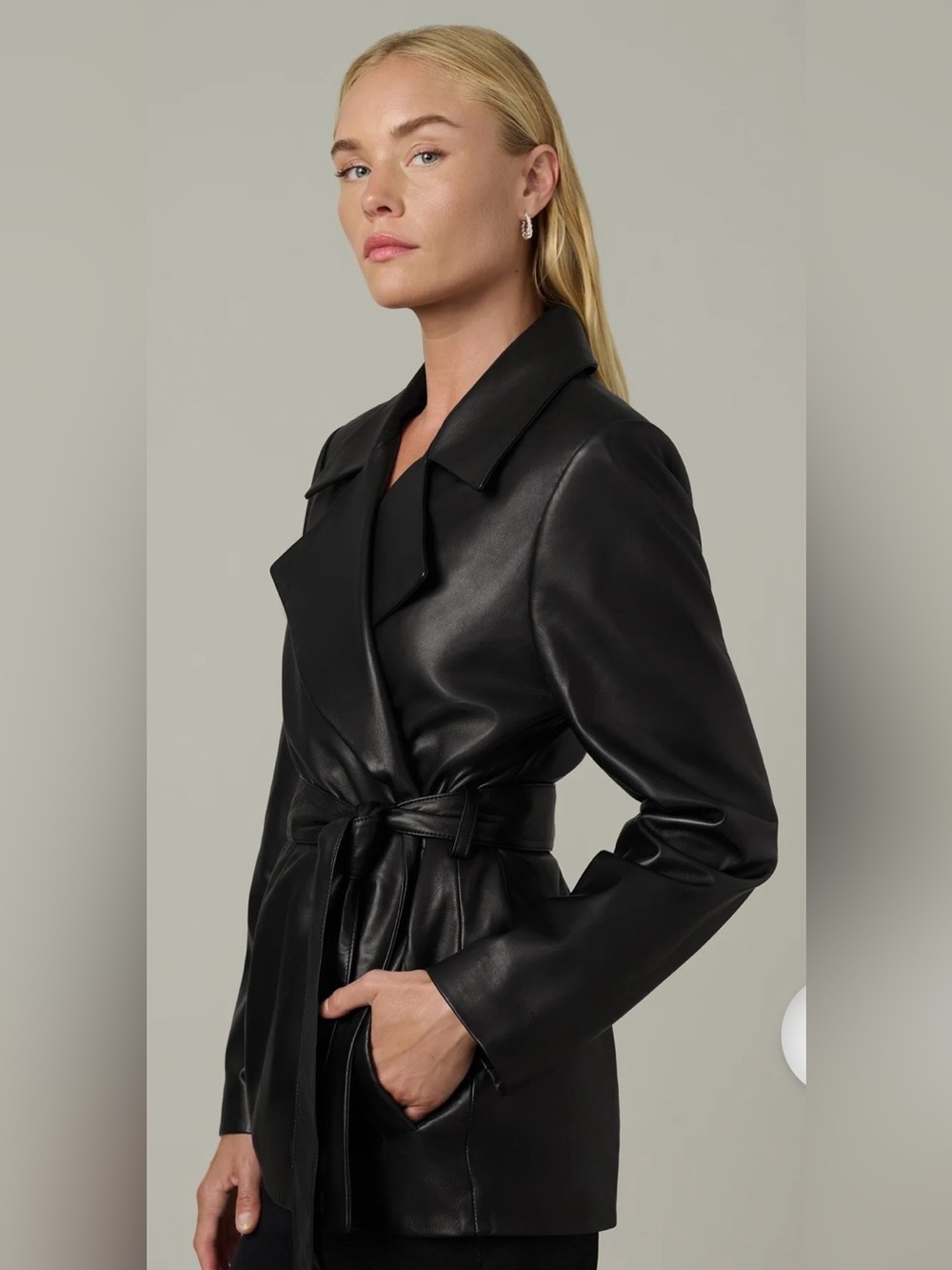 NWOT Joe's Jeans Roma Leather Trench Coat